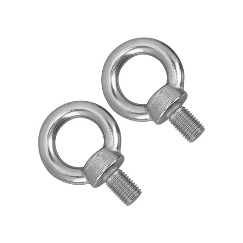 M20 Marine Grade 316 Stainless Steel Eye Bolts, Heavy Duty Lifting Rings With Nuts, Shoulder Eye Bolts For Rigging, 2 Pack