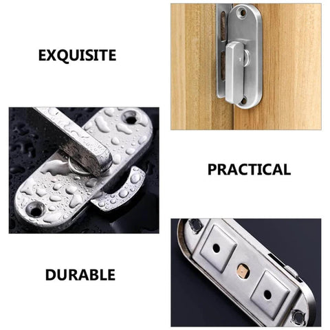 Heavy Duty Stainless Steel Sliding Door Lock Privacy Latch For Barn Doors, Easy To Install No Hassle, Durable Security Bolt, countersunk design