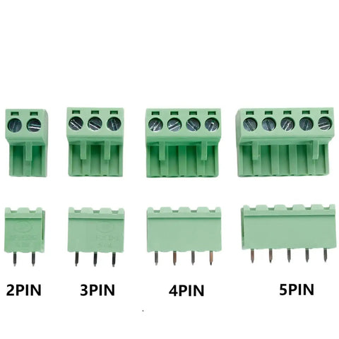40 Piece 5.08mm Pitch PCB Terminal Block Set With 2 Pin 3 Pin 4 Pin And 5 Pin Plug In Screw Terminals 0.2 Inch Pitch Vertical Female Socket Kit For Electronics Projects And Panel Mounting No Fuss