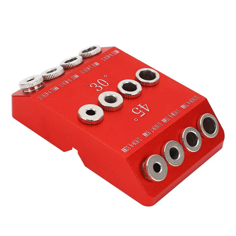 Pro Grade Multi Angle Hole Jig For 30 Degree 45 Degree And 90 Degree Drilling In Aluminum Alloy Woodworking Tool With Steel Drill Sleeves