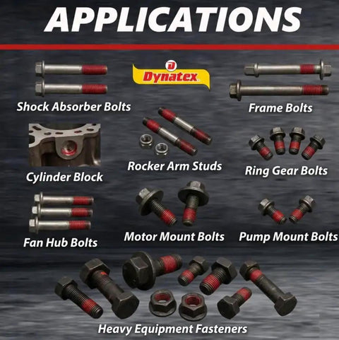 Applications of Red High Strength Threadlocker For Large Fasteners With Permanent Lock Anaerobic Cure
