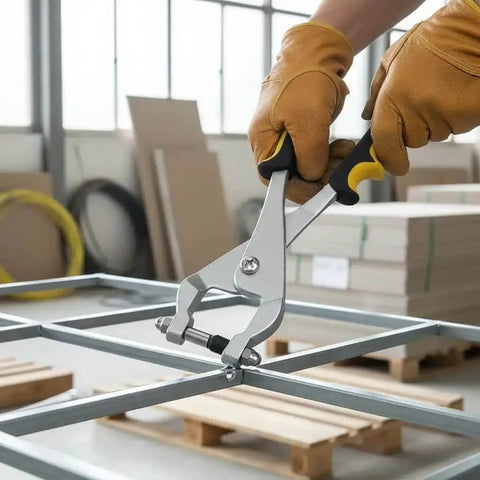 Ceiling Grid Hole Punch Pliers Kit 9.57 Inch Multi Purpose Metal Hole Punch Tool with 3.27mm punch used on ceiling grid hardware