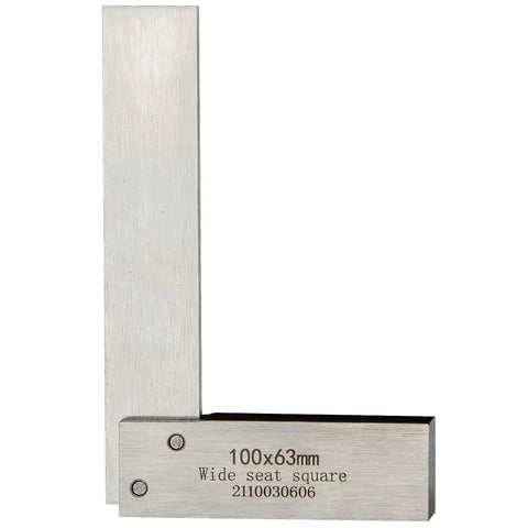 Pro Grade Machinist Square Set for Precision Layout and Machining, Wide Base 90 Degree Right Angle Ruler, Hardened 45 Steel
