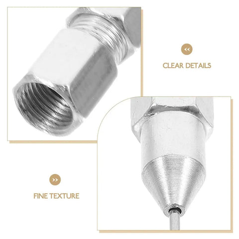 Close-up of Grease Needle Nozzle Kit Two Piece Leakproof Fittings for Precision Lubrication Sealed Bearings
