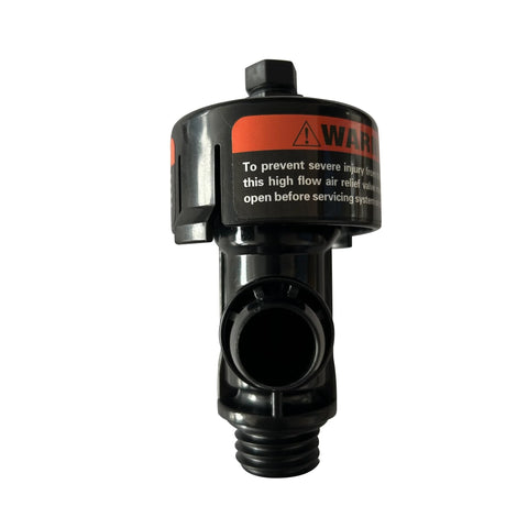 HJSIUTV high-flow air relief valve for pool and spa filter, black plastic with threaded outlet