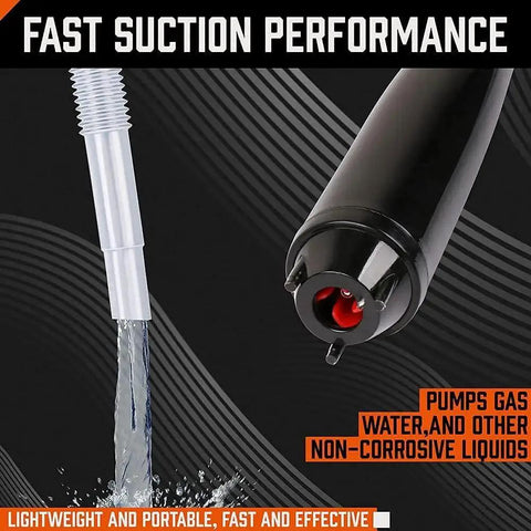 Portable Battery Powered Fuel Transfer Pump 2.2 GPM Siphon For Gas And Liquid showing hose and pump nozzle