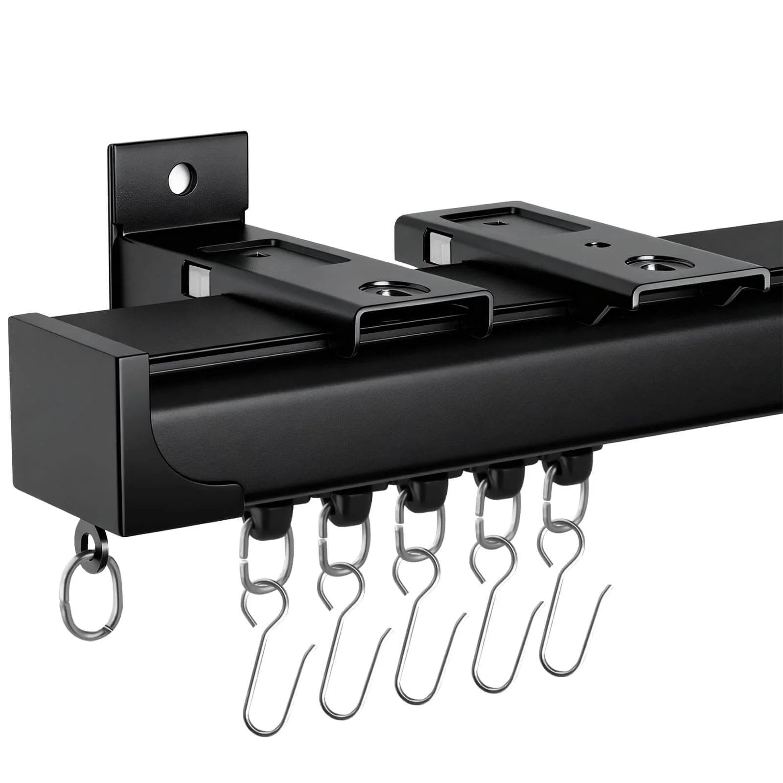 heavy duty curtain rail system - 12.4ft Black Track 🍁 ...