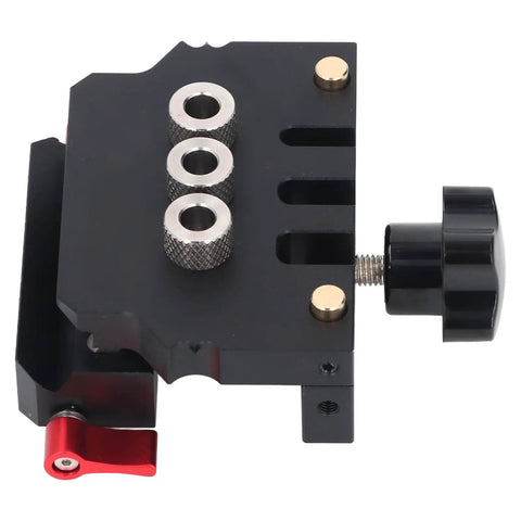 Pro Grade Self Centering Doweling Jig Kit With 6Mm 8Mm 10Mm Drill Bits Aluminum Alloy Portable Wood Dowel Punch Locator