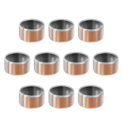 Sleeve bearings, 12 brass bronze with silver ends, 8mm bore x 10mm OD x 5mm length