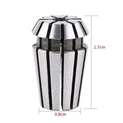 ER11 Spring Collet Set For CNC Milling And Engraving, One Eighth Inch (3.175mm), Four Millimeter And Six Millimeter Collets, High Precision Spring Steel, Lathe Holder Tool Kit, Three Piece Set For Pro Hobbyists And Everyday Makers. Close-up view of one collet.