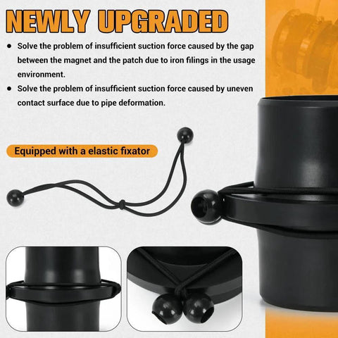 Magnetic Dust Collection Fittings Starter Kit with elastic fixator, upgraded design, fits 4-inch hose for woodworking and shop vacuums.