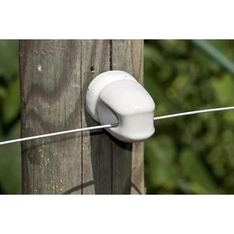 Pro Grade Heavy Duty Ceramic Lag Screw Insulator For Wood Posts That Prevents Energy Loss And Works With All Fence Wire Types Including High Tensile Poly Rope And Poly Tape WP1929 By Zareba