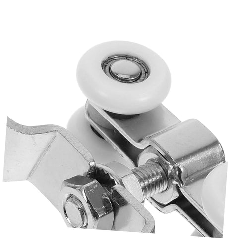Close-up of 2 Pack Sliding Door Rollers Heavy Duty Stainless Steel Silent Nylon Wheels For Indoor Outdoor Use Weatherproof Track Hardware