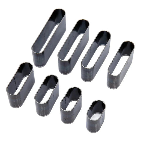 Pro Grade 8 Piece Leather Hole Punch Set With High Carbon Steel Punch Dies, durable crafting tool assortment for DIY leatherwork.