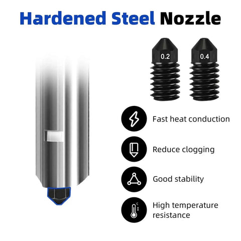 Pro Grade Drop In Multi Size Hotend Kit With 0.2mm 0.4mm 0.6mm 0.8mm Nozzles For A1 Mini And A1 3D Printers Hardened Steel Extruder Head Upgrade
