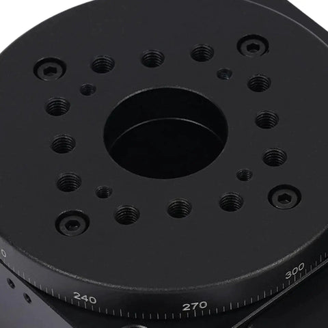 Motorized 360 Degree Electric Rotating Platform Turntable For Industrial Automation Black Precision Rotary Actuator Close-up