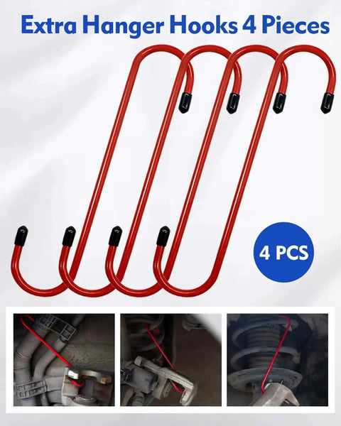 Witaxima brake caliper piston compressor tool with four red U-shaped hanger hooks, front view
