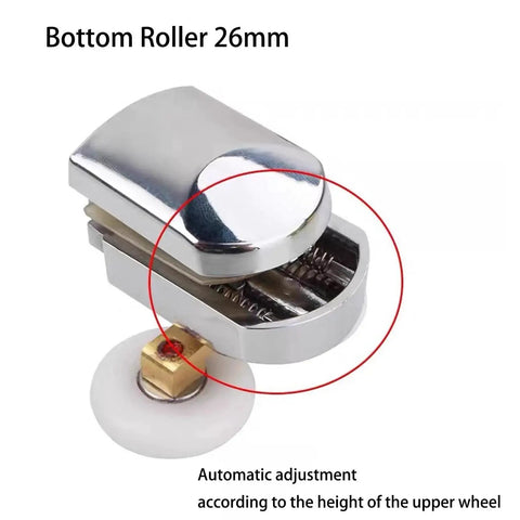 4 Pack 25mm Shower Door Rollers For Curved Glass Doors 4 To 8mm Replacement Runners Wheels Durable Top And Bottom Rollers