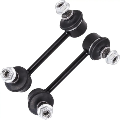 Close-up view of sway bar links from 6 Piece Rear Wheel Bearing Hub Kit With Front And Rear Sway Bar Links For 2001 2002 2003 2004 2005 Toyota RAV4 AWD 4WD Includes 2 Rear Hubs And 4 Sway Bar Links.