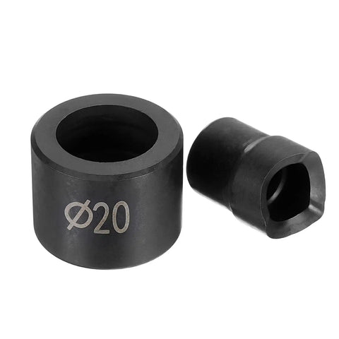 Conduit Punch and Die Set for Hydraulic Knockout Driver, 20mm Hole Cutter in Chrome Steel, showing main 20mm die components.