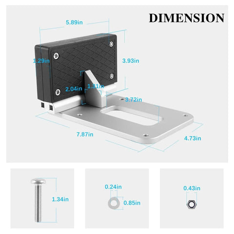 Dimensions of Transom Trolling Motor Mount For Kayaks And Small Boats Universal Fit For Flat Sterns With Easy Clamp On Installation