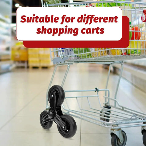 Heavy Duty Stair Climbing Wheel Replacement For Folding Shopping Trolleys And Material Transport Carts on shopping cart