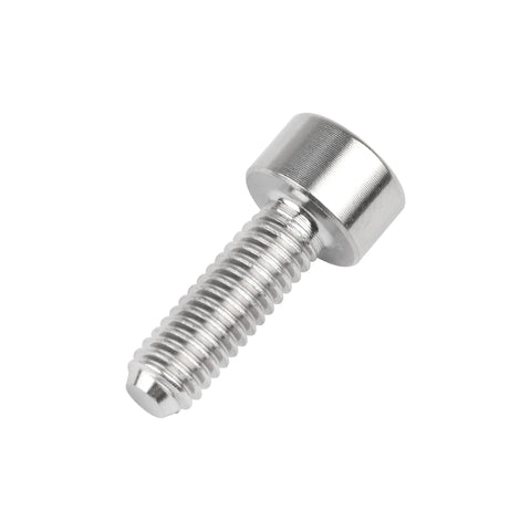 Close-up view of Titanium Cap Allen Socket Head Bolts M4x12mm DIN 912 Pack Of 4, 6Al-4V Titanium Alloy, Grade 5, Silver Finish, 7mm Head Diameter
