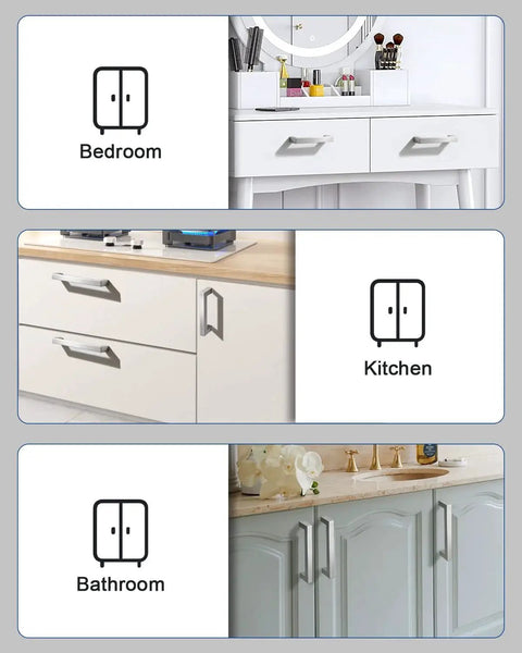 Five Inch Stainless Steel Cabinet Handles 10 Pack Brushed Nickel Modern Kitchen Cupboard Pulls in different rooms