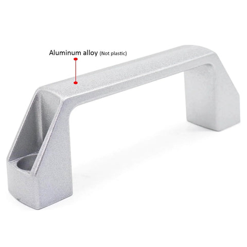 1010 Aluminum Profile Hinges And Door Handles Kit for 1 inch by 1 inch extrusion; close-up of aluminum door handle for durability and style