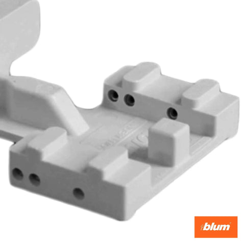 Precision drilling template for concealed undermount drawer runners that simplifies installation, delivering accurate rear-hook holes.