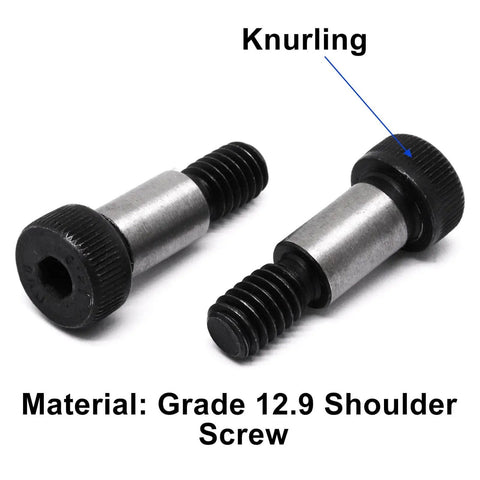 Six Pack Alloy Steel Hex Socket Shoulder Screws With Five Sixteenth Inch Shoulder Diameter And Three Quarter Inch Shoulder Length And One Quarter Inch Twenty UNC Thread Durable High Strength Hardware For Machinery And Robotic Assembly, grade 12.9
