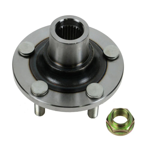 Front view of wheel hub from Front Wheel Bearing And Hub Kit For Subaru Cars 2003 To 2006 Baja, 1999 To 2008 Forester.