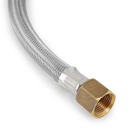 48-inch stainless steel braided hose with 3/8 inch female flare fitting for High Pressure 0-30 PSI Adjustable Propane Regulator Kit by Stanbroil