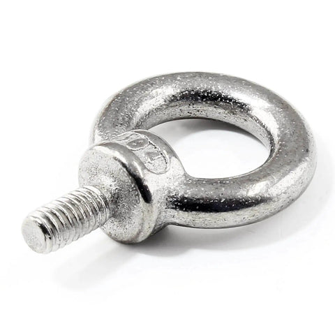 12 Pack M4 Lifting Eye Bolts 304 Stainless Steel Heavy Duty Tough As Nails Machinery Shoulder Ring Eye Bolt, 11mm Inner Diameter Front View