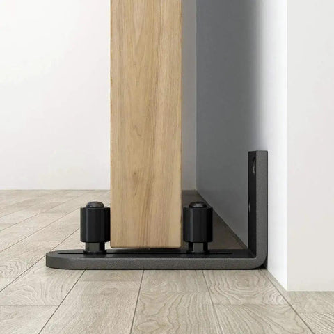 Sliding Barn Door Floor Guides Adjustable Stay Roller Hardware Kit With Smooth Ball Bearings Flat Bottom Design