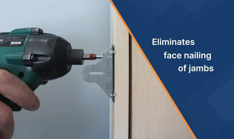 Bulk Door Install Kit With 77 Brackets And All Screws Delivers Fast Shim Free Install for 11 Doors demonstration with power tool
