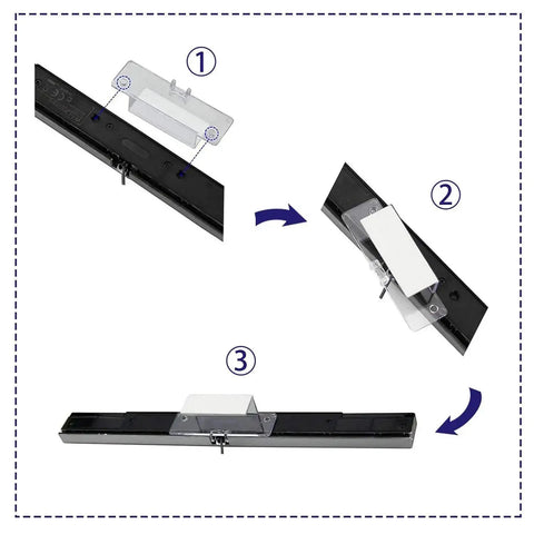 Installation steps for USB Sensor Bar For Nintendo Wii And Wii U, Replacement Wired Infrared Ray Sensor Bar, Plug And Play USB Powered