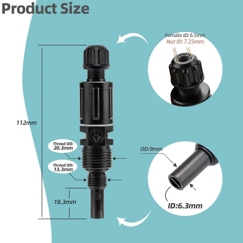 1/4-in UCDBINJ injection check valve, black plastic for peristaltic pumps; fits 45/85/100/170 Classic and S-series pumps, Amazon