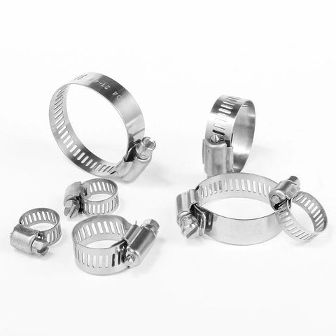Hose clamp set, 20-pack stainless steel adjustable 6–12mm worm-gear clamps for plumbing and automotive use, Amazon