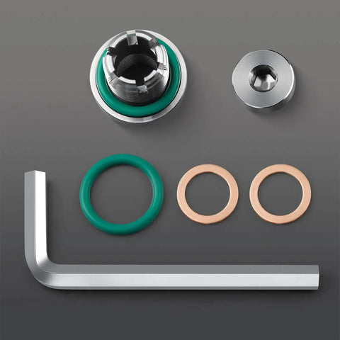 Oversize Piggyback M14.1-1.5 x 15mm Stainless Steel Oil Drain Plug Kit For Oil Pan Thread Repair Self-Tapping, Easy Fix components
