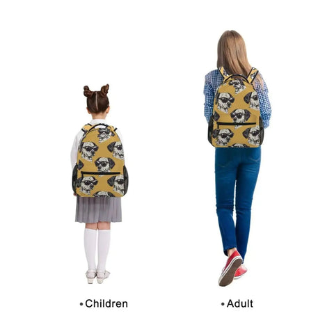 Cool Dog With Shades Backpack For School Book Bag And Travel Lightweight Waterproof Daypack With Separate Laptop Compartment