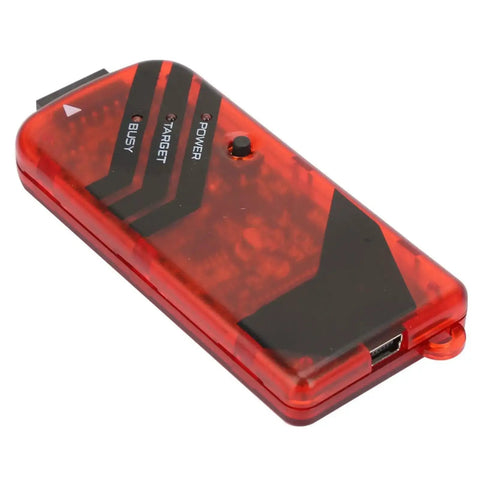 Red compact Budget Friendly Microcontroller Programmer Debugger And Emulator For Beginners With Offline Batch Programming