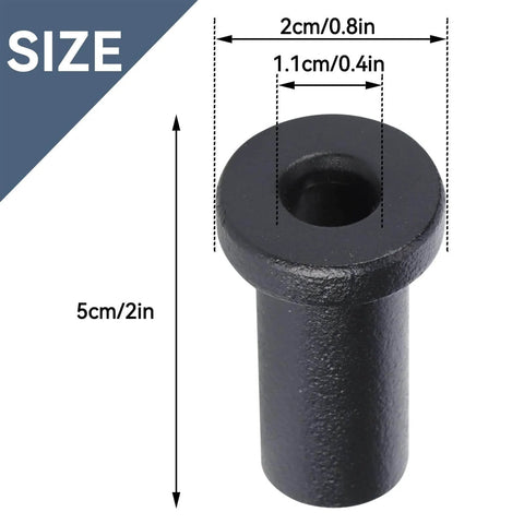 Built Tough Bottom Spacers For Sliding Barn Doors, Matte Black Wall Spacers With Door Shaft Pins, Pack Of 2, Carbon Steel