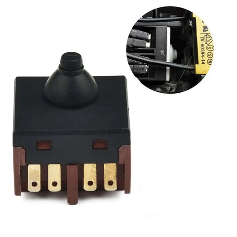 Push Button Switch Replacement For 100mm Angle Grinder 4 Inch Grinder Part Durable Black Accessory Ideal For Polisher And Grinder Maintenance No Fuss Replacement 2.5 X 2.5 Cm Size