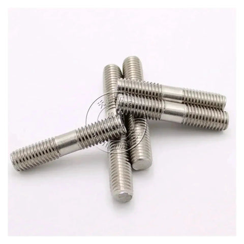 Double Ended Threaded Rods M6 M8 304 Stainless Steel For Industrial Use, pack of 10, close-up view