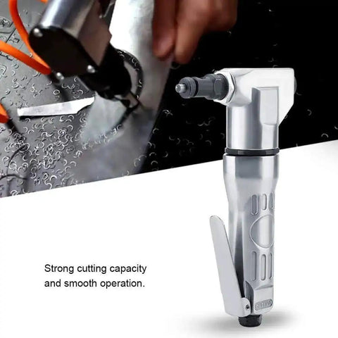 Heavy Duty Air Nibbler Metal Cutter With High Hardness Blade 2800 RPM Handheld Pneumatic Sheet Metal Cutting Tool in use