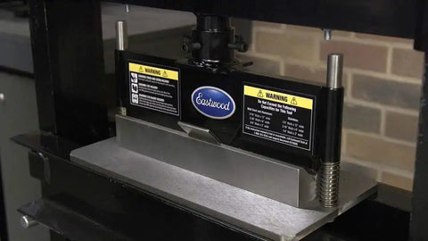 Heavy Duty Press Brake Attachment for 12 to 20 Ton shop presses for precise bends in mild steel and aluminum up to 12 inches wide