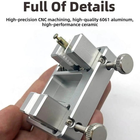 Adjustable Heavy Duty Soldering Jig For Circuit Board Mounting And Welding, Pro Grade Sturdy Aluminum Fixture close-up