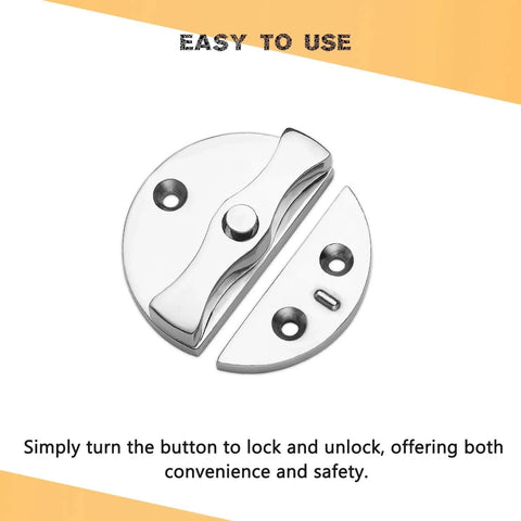 Heavy Duty Marine Boat Door Catch Latch 316 Stainless Steel 1.69 Inch Hatch Round Turn Button Twist Lock With Screws 2 Pack