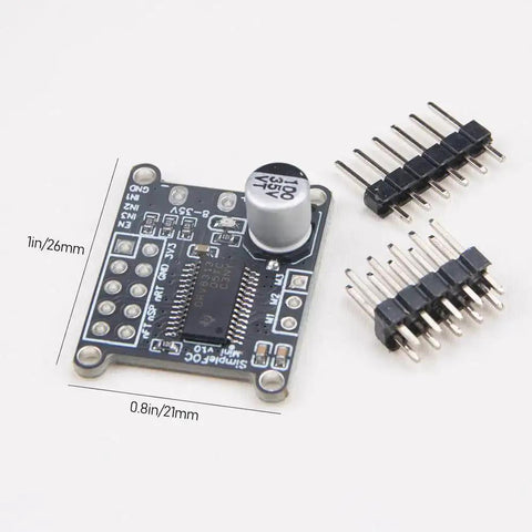 Mini DC Brushless Motor Driver Board With SVPWM SPWM FOC Control And DRV8313 Chip, 1x0.8in, showing side components